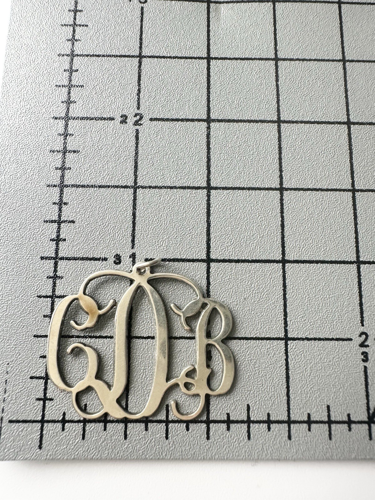Personalized Sterling Silver 3 Initials Monogram Pendant