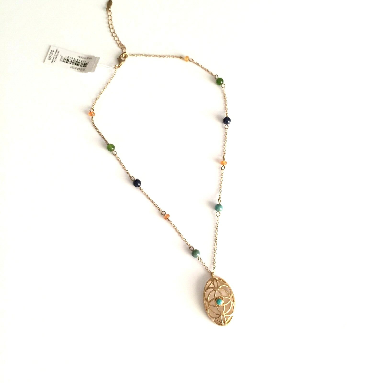 ADRIENNE VITTADINI NECKLACE Multi Colored Beads Gold Costume Jewelry Fashion NWT