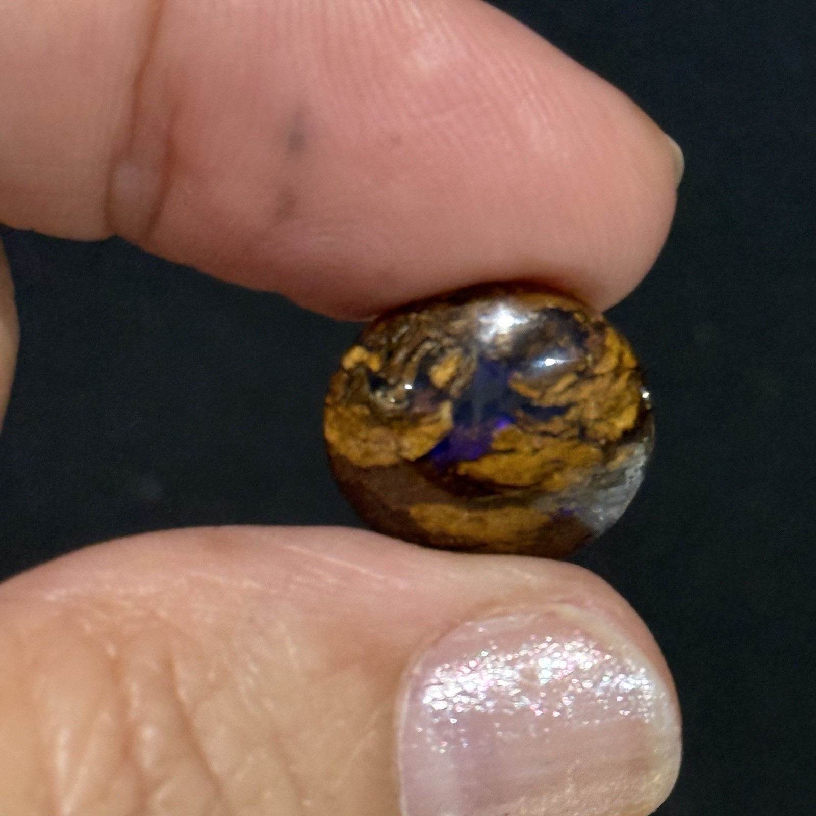 6.65ct 14.3×12.6×5.2mm Fine Australian Koroit Boulder Opal Oval Cabochon Gem