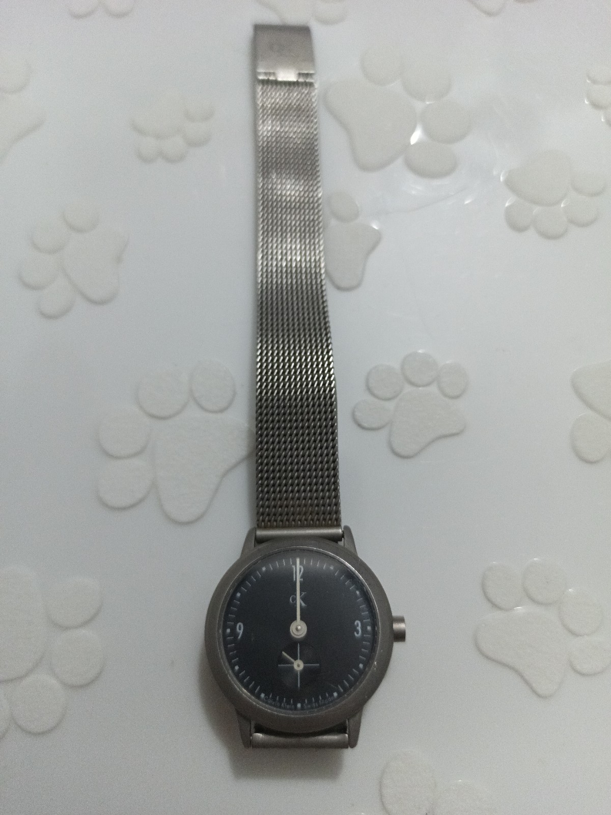 Calvin Klein Watch Men 35mm Black Dial Steel Round K03311Small Seconds(Not Work)