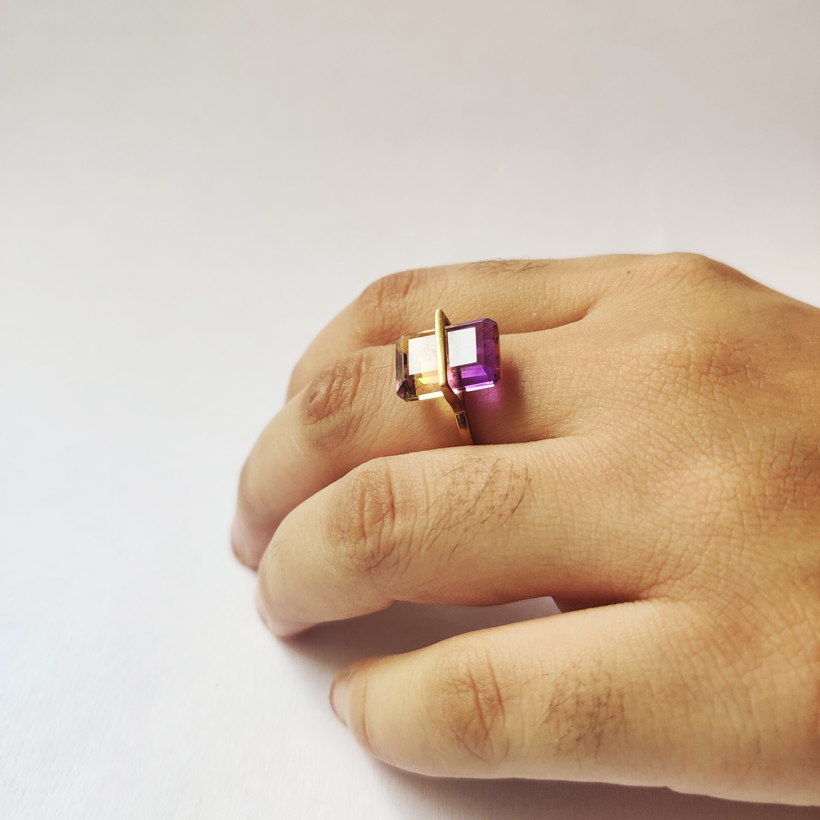 925 Starling Silver Created Amethyst Ring Size 7 Handmade Art And Deco Victorian