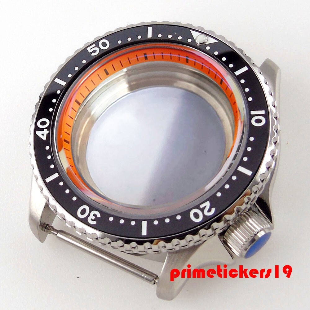 41mm Diving Watch Case+Band Clear Back 3.8 Crown 20ATM Fit NH34 NH35 NH36 NH38