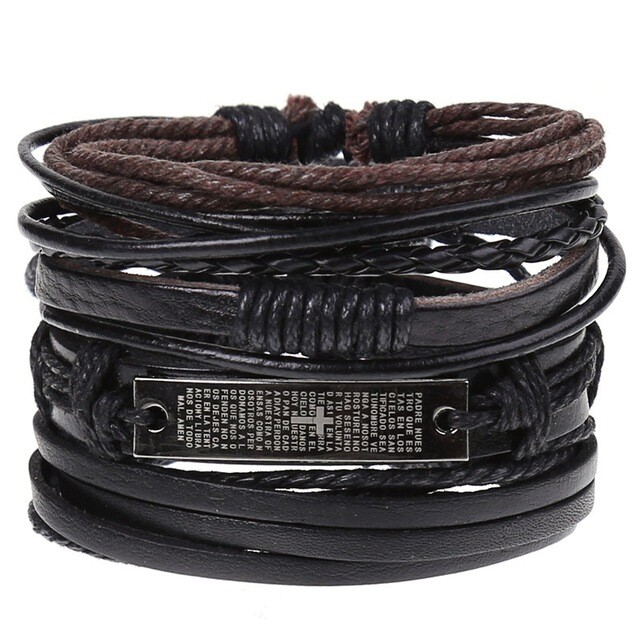 10Pcs Wholesale Lots Bulk Random Punk Men Women Couple Leather Bracelet Jewelry