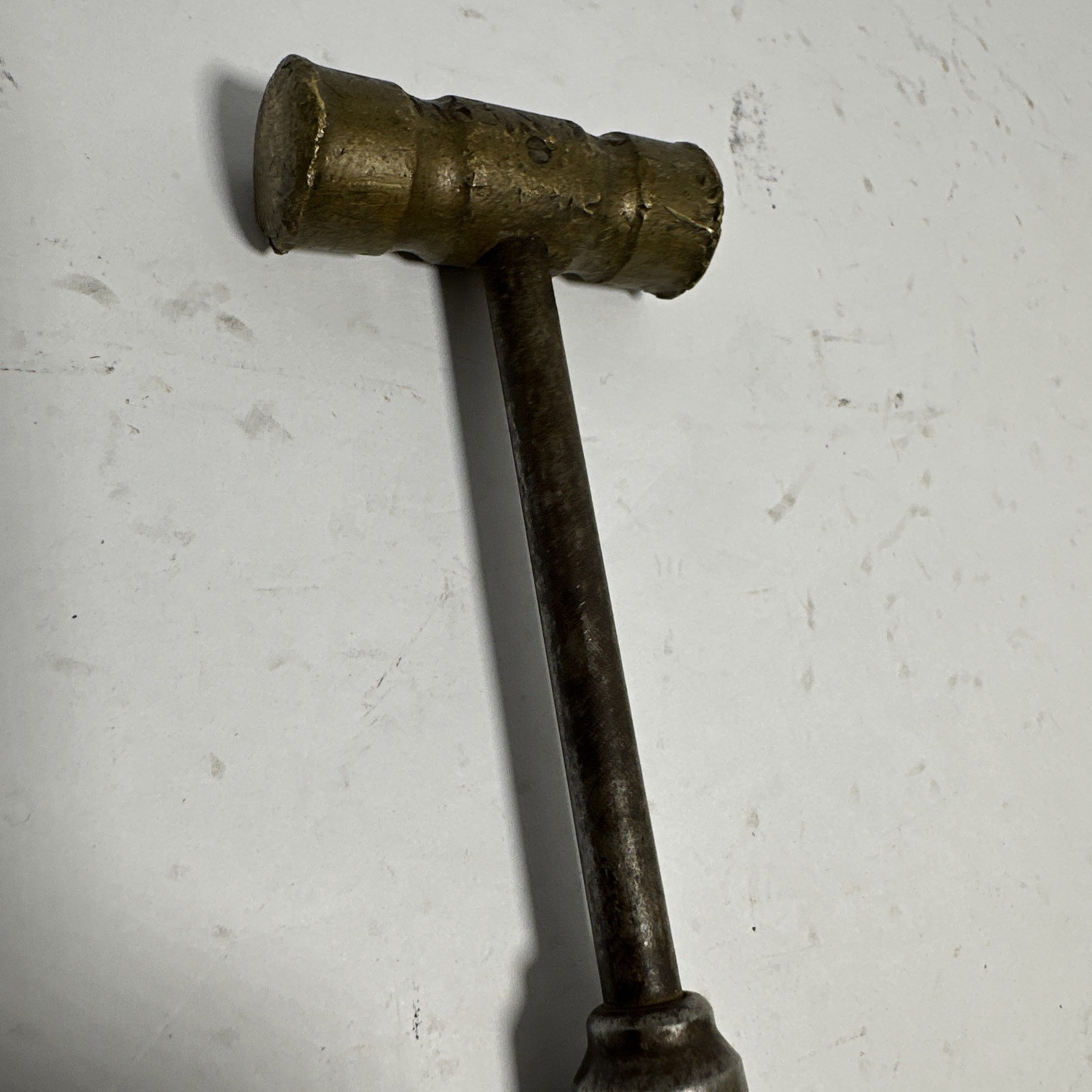 Vintage 8 Oz Brass Jeweler’s Hammer 8” Wood Handle Watchmaker Tool