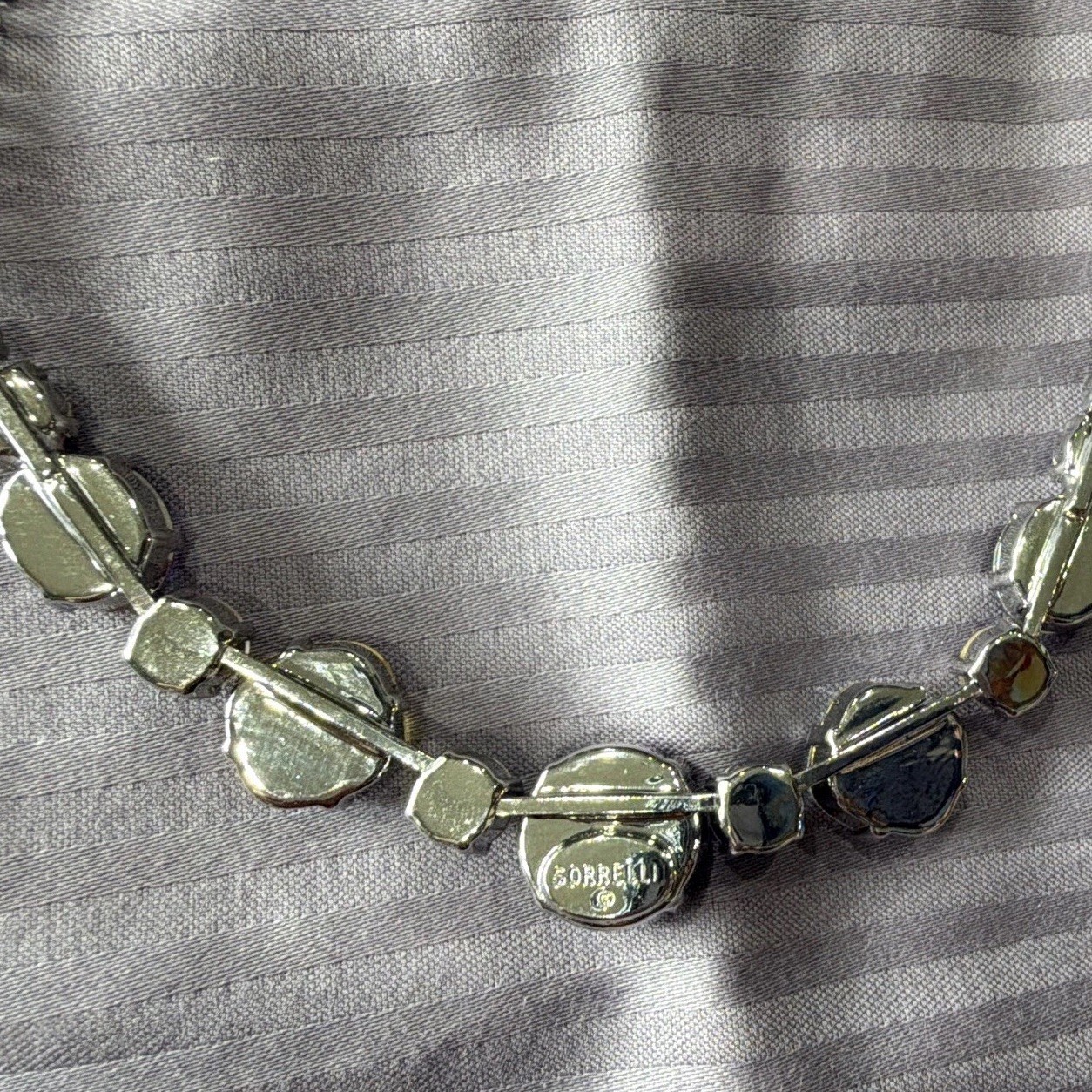 Sorrelli Silver Tone Multicolor Crystal Statement Chain Necklace EUC