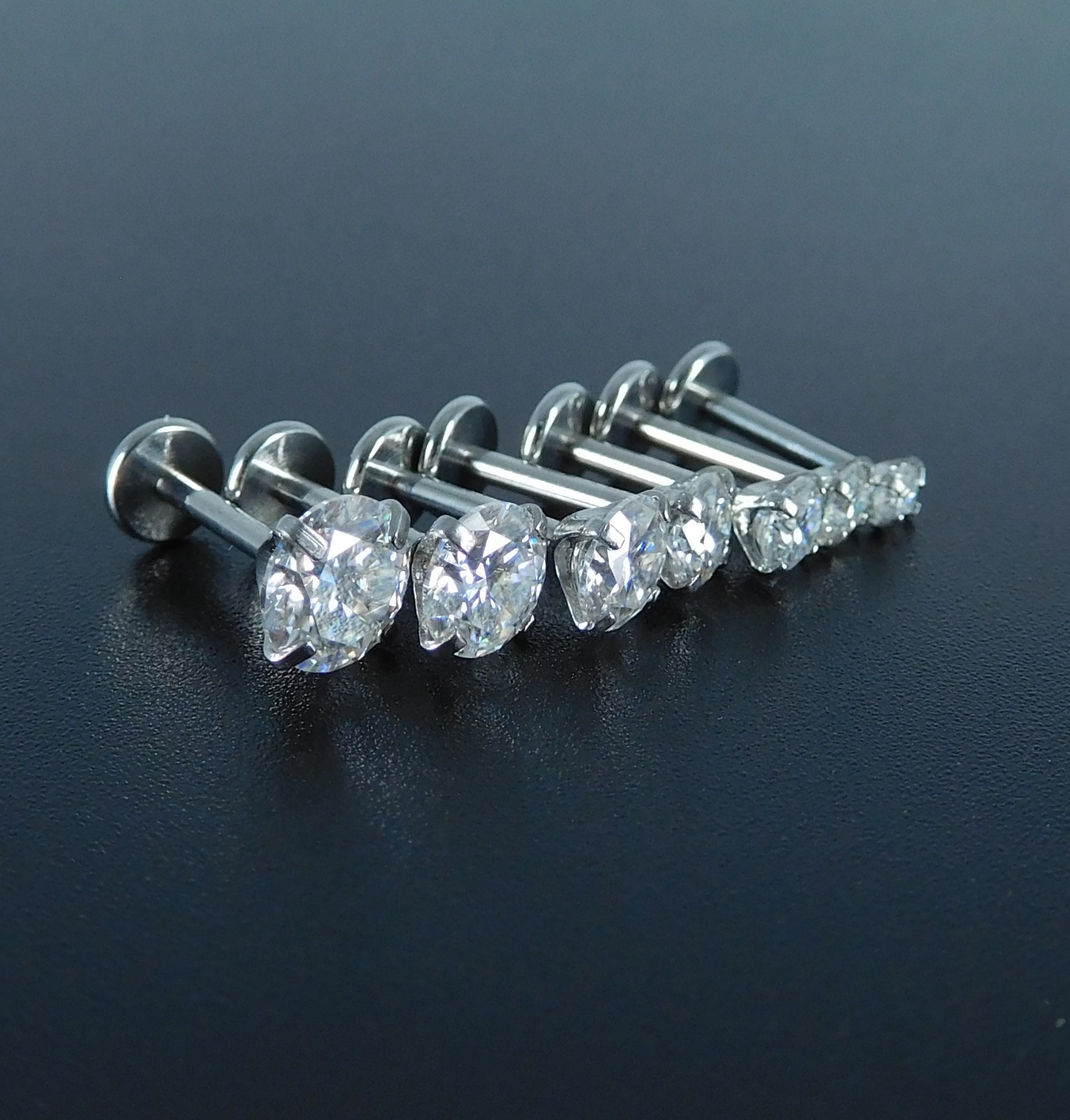 16G/18G/20G Moissanite Stud Earrings & Cartilage Nose Jewelry – Hypoallergenic