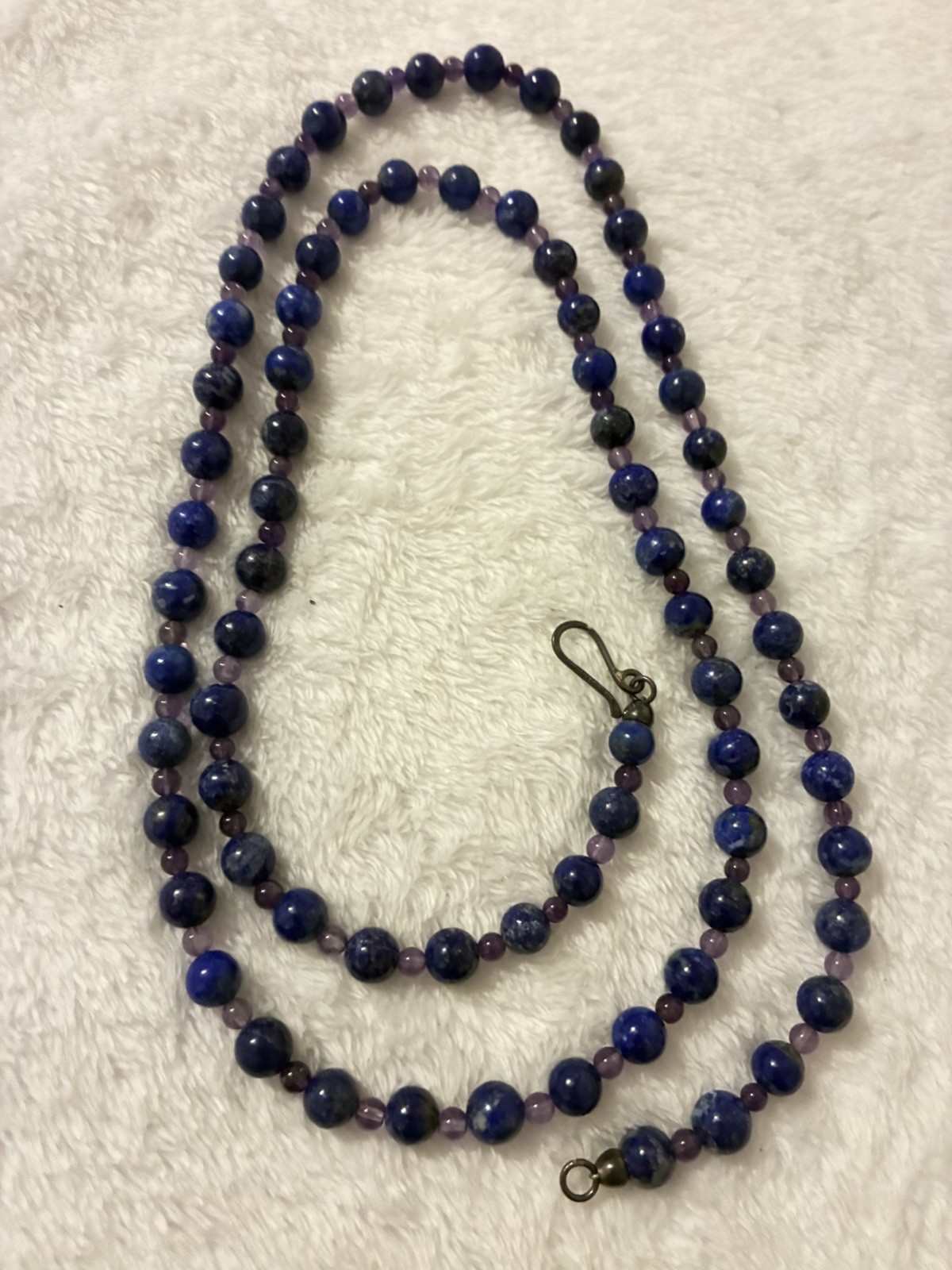 Jay King DTR Lapis Lazuli Beaded Necklace Sterling Silver 925 Mine Finds 35.5”