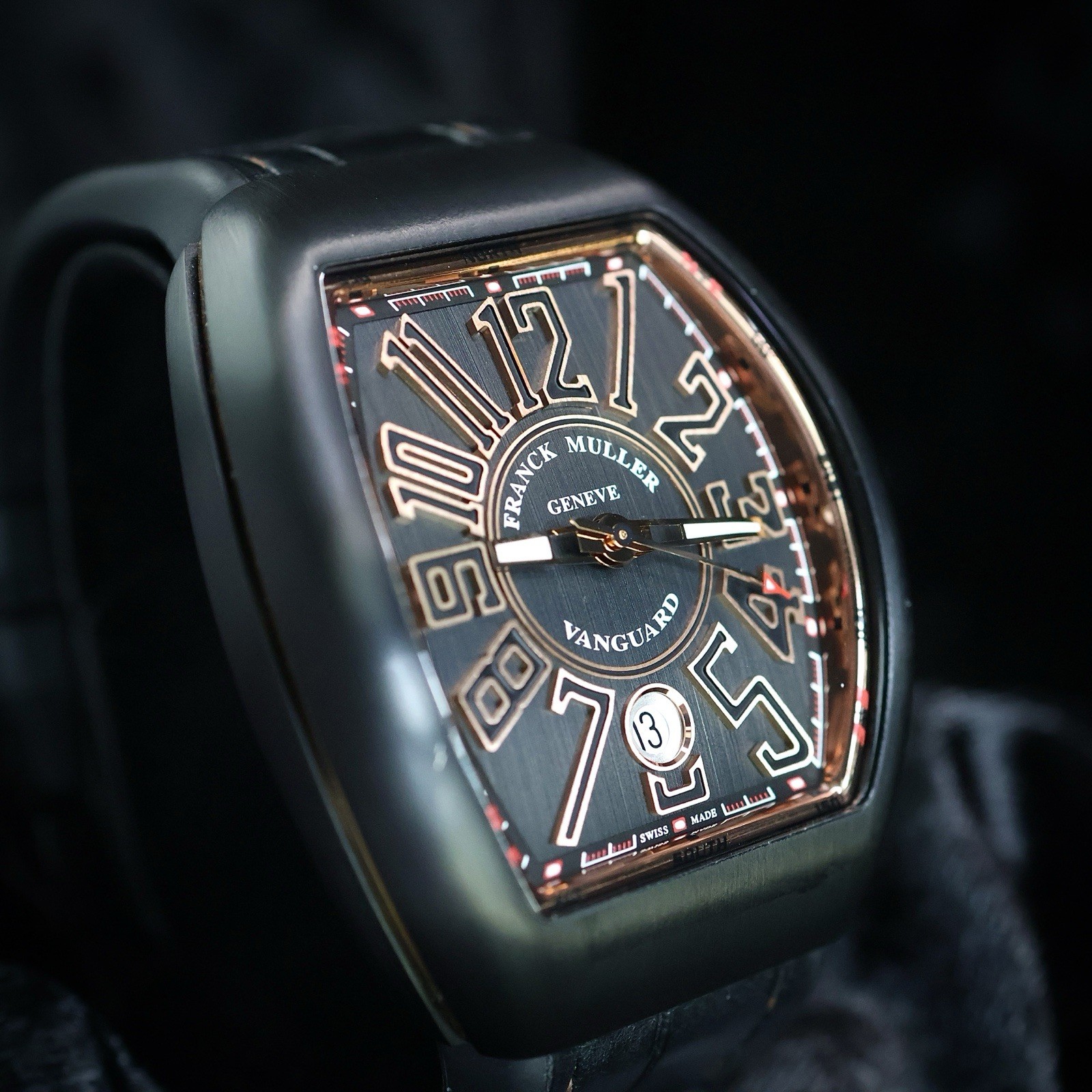 Franck Muller Vanguard V41 SC DT BR NR 5N – Black PVD Rose Gold – 2025 Full Set