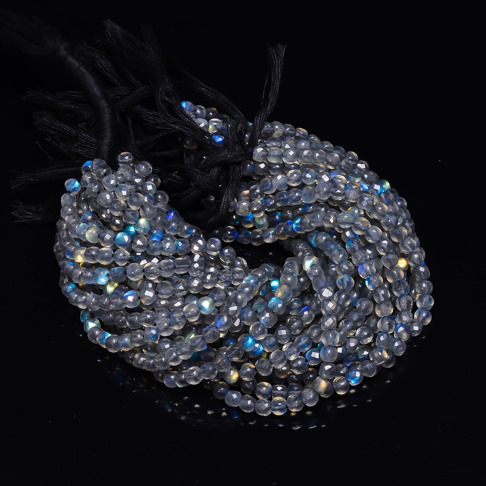 Labradorite Gemstone Box Shape Faceted Beads 5X5X5 mm Strand 8″ EB-307