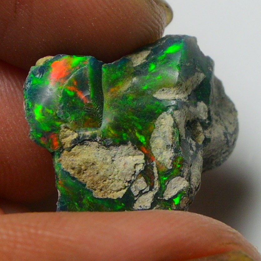 Black Opal Rough 9.45 Carats, Smoked Ethiopian Welo Opal Rough, Fire Opal Raw
