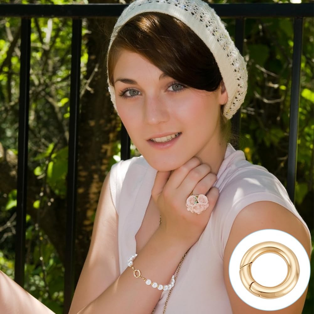 UNICRAFTALE Gold Plated Spring Rings 11.8mm