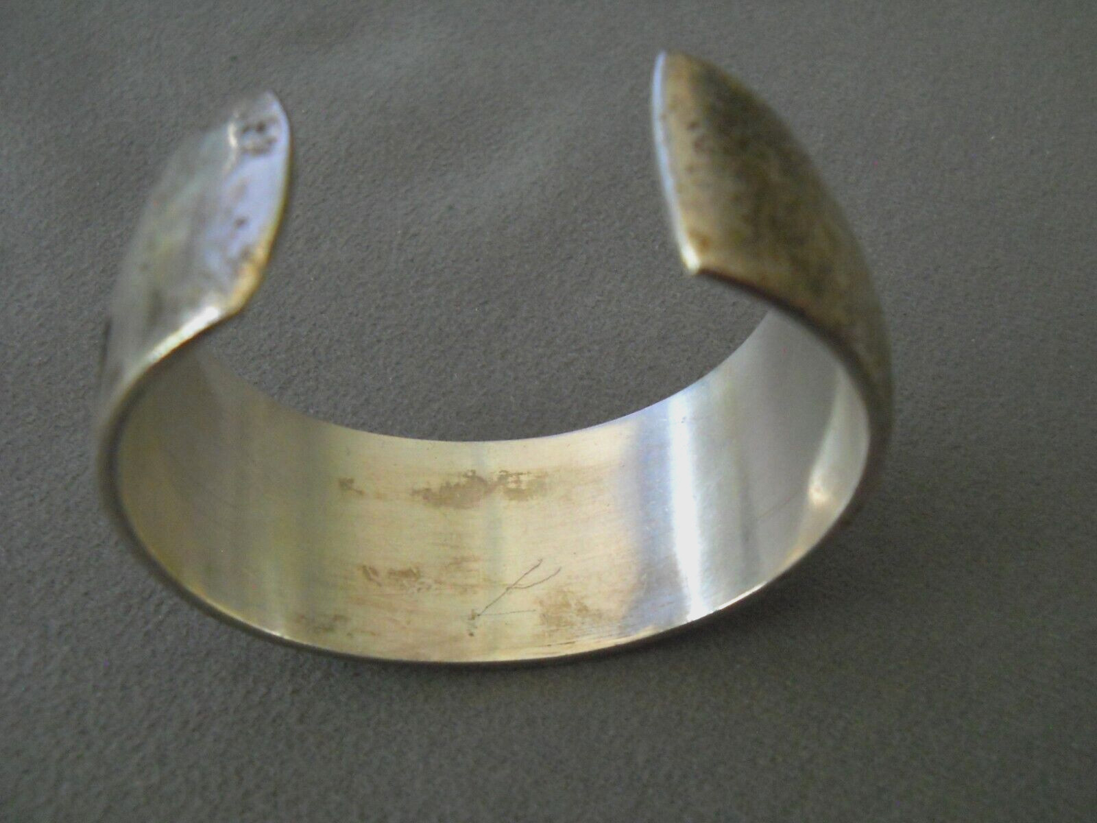 Southwestern Native American Hopi Sterli Silver Bear Paw Print Cuff Bracelet 50g