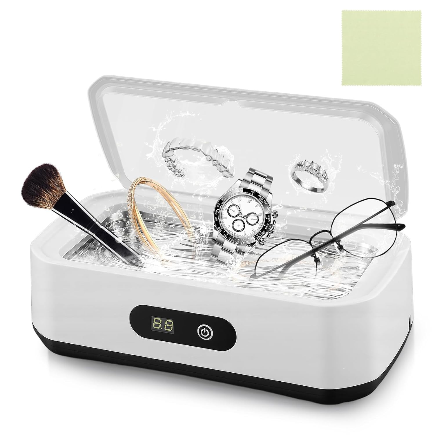 Ultrasonic Jewelry Cleaner, 48Khz Eyeglasses Cleaner Machine, Ultrasonic Cleaner