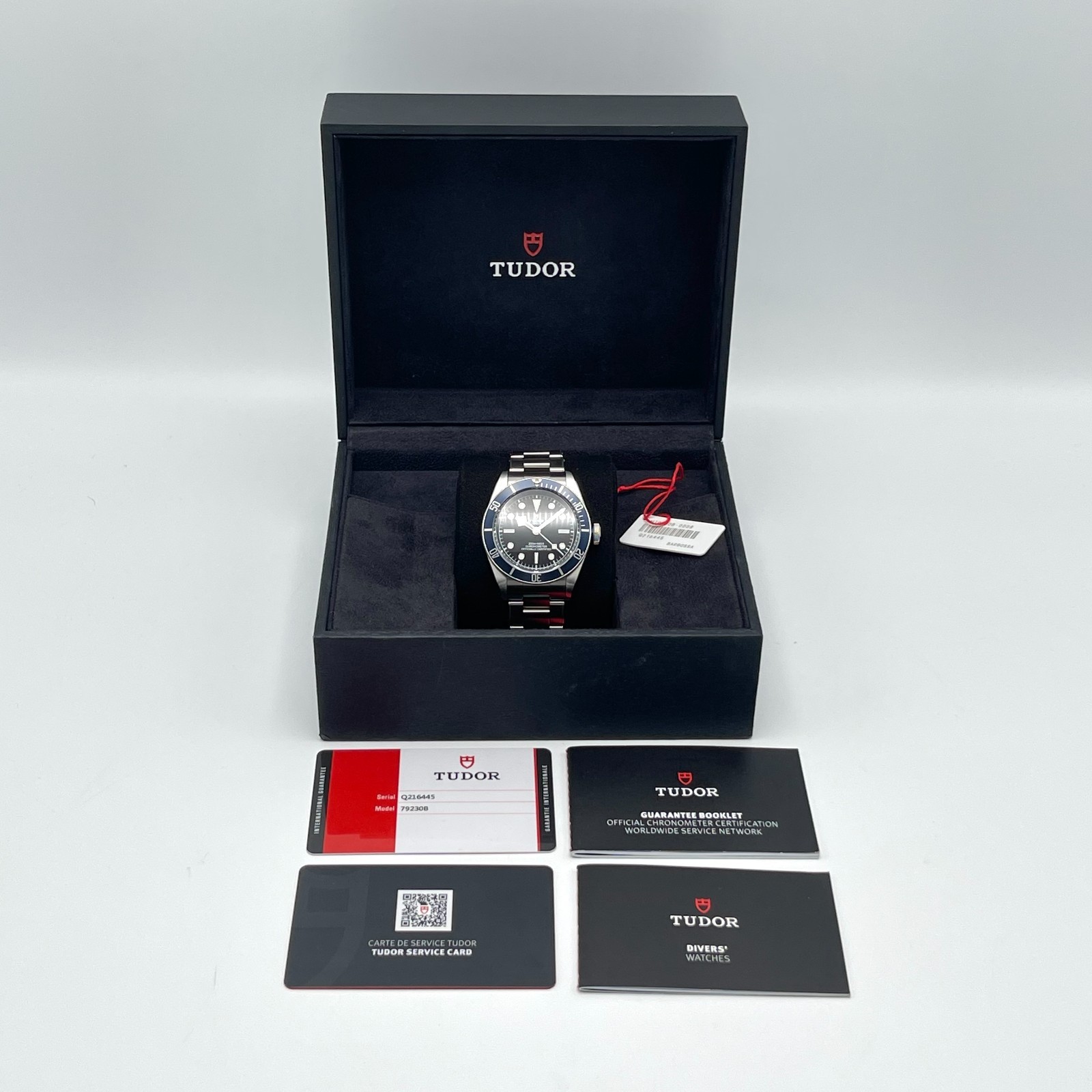 Tudor Heritage Black Bay 41mm 79230B Automatic Black Dial Blue Bezel Papers