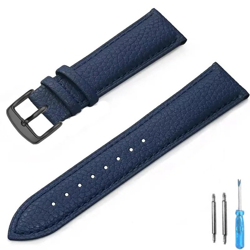 Genuine Leather Watch Strap for Man Women High-quality Wrist Watchband + Tool