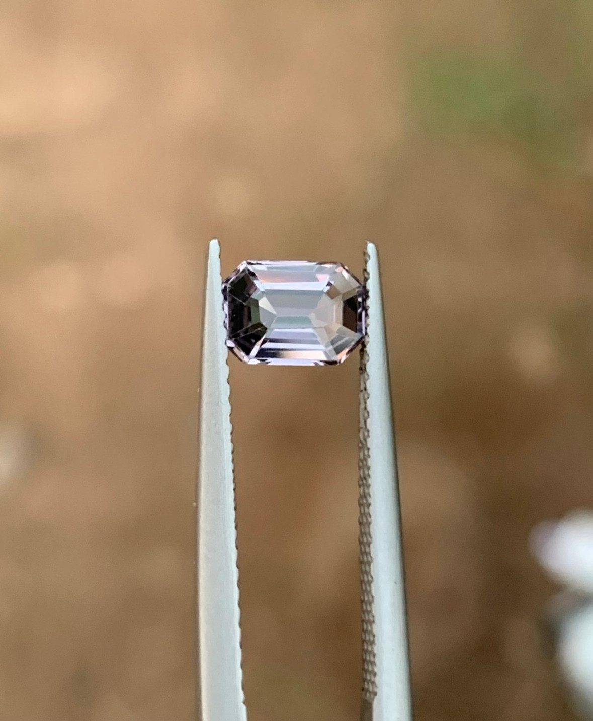 Natural Burma Spinel – 0.870ct Lavander Color – 7mm Emerald Cut – Loose Gemstone