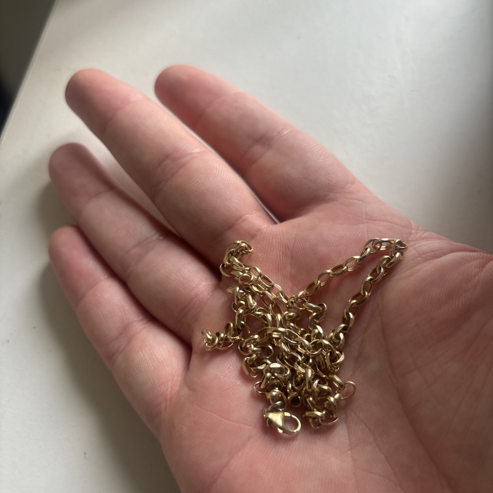 9ct Yellow Gold Oval Belcher Chain Width of 3.5mm 20” £399RRP