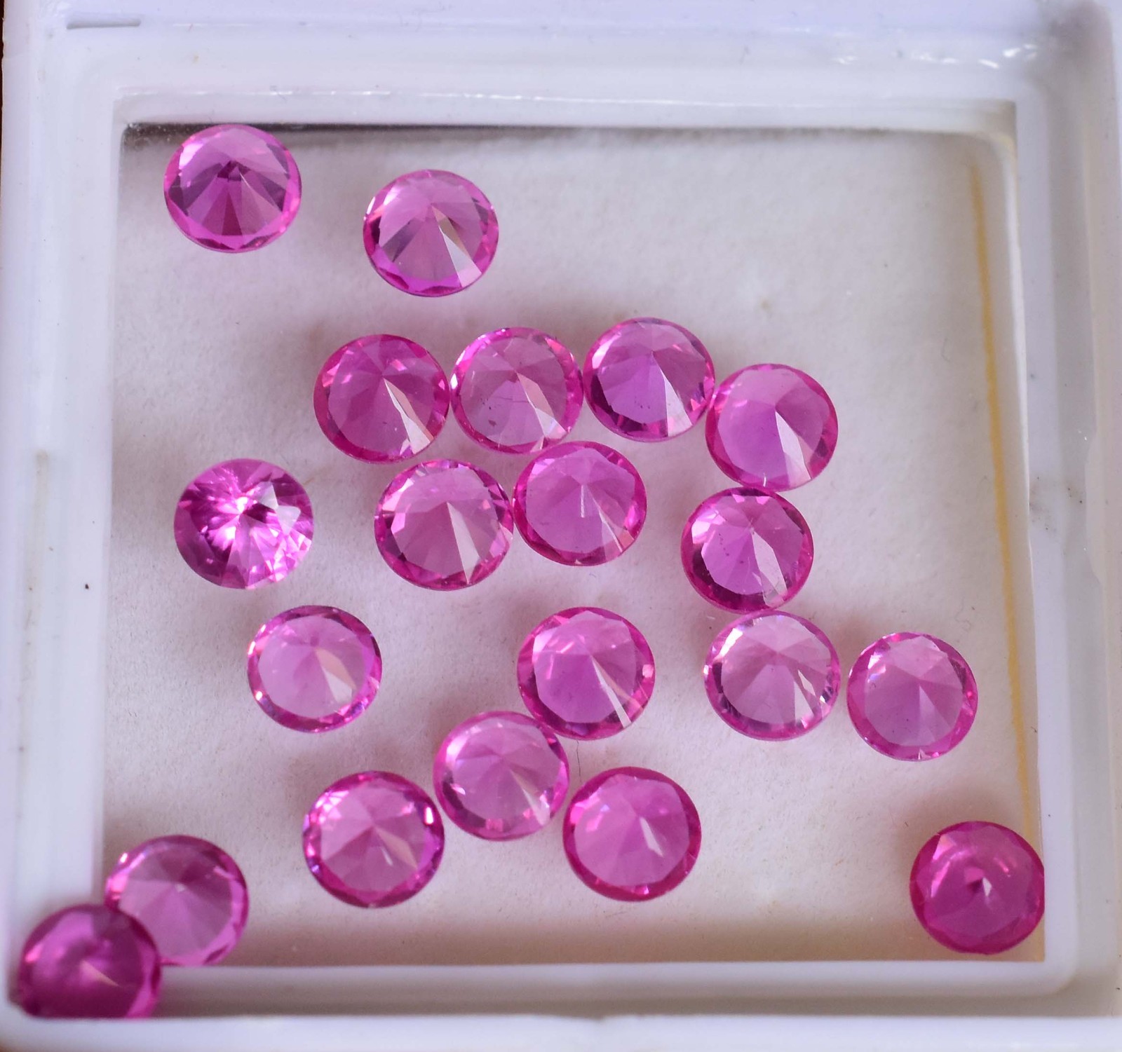 20 Pcs Natural Pink Mogok Ruby 5.00 MM Round Certified Loose Gemstone