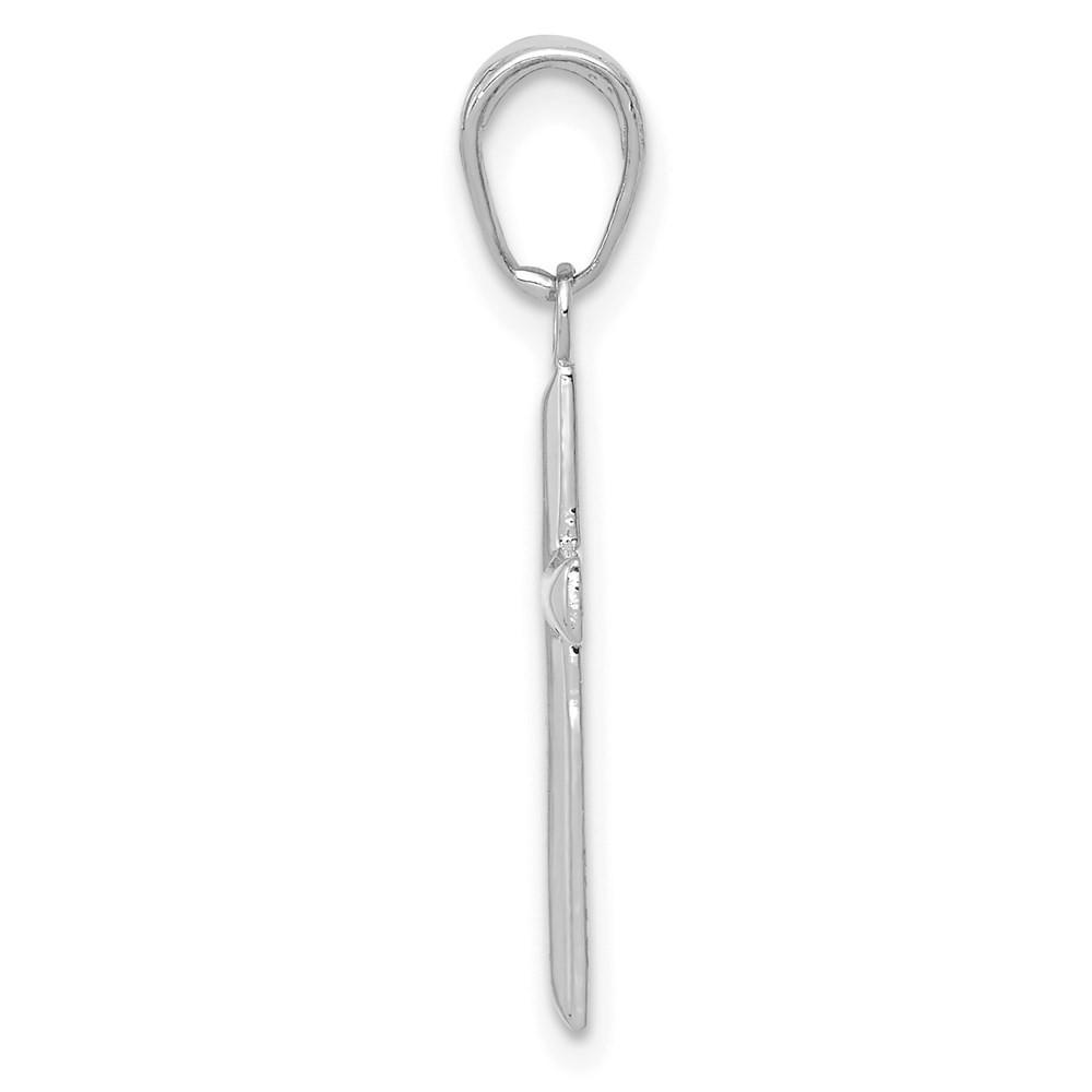 10K White Gold Small Cross Pendant 0.57g