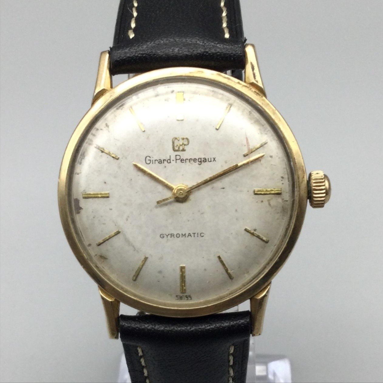 Vintage Girard-Perregaux Gyromatic Mens Watch 33mm 10K Gold Filled Automatic