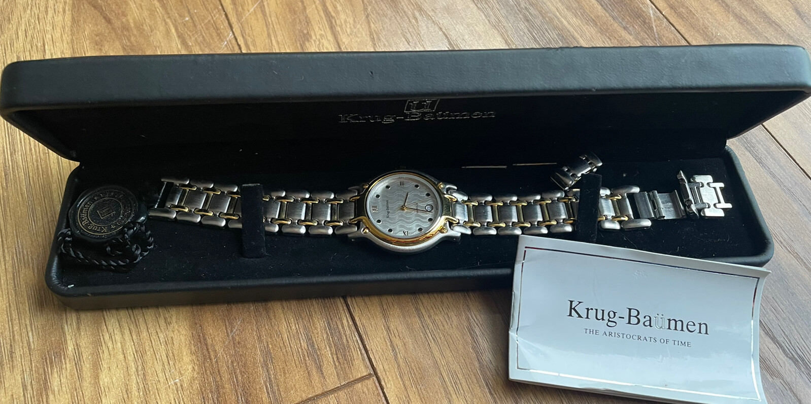KRUG – BAUMEN MARQUIS GENT’S WATCH / 18CT GOLD ELECTROPLATED /4117KM/UNWORN MINT