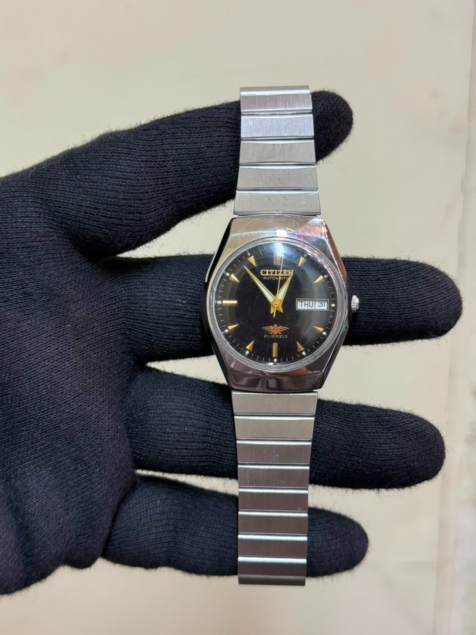 VINTAGE CITIZEN 8200-816053 A MENS AUTOMATIC STAINLESS STEEL WATCH