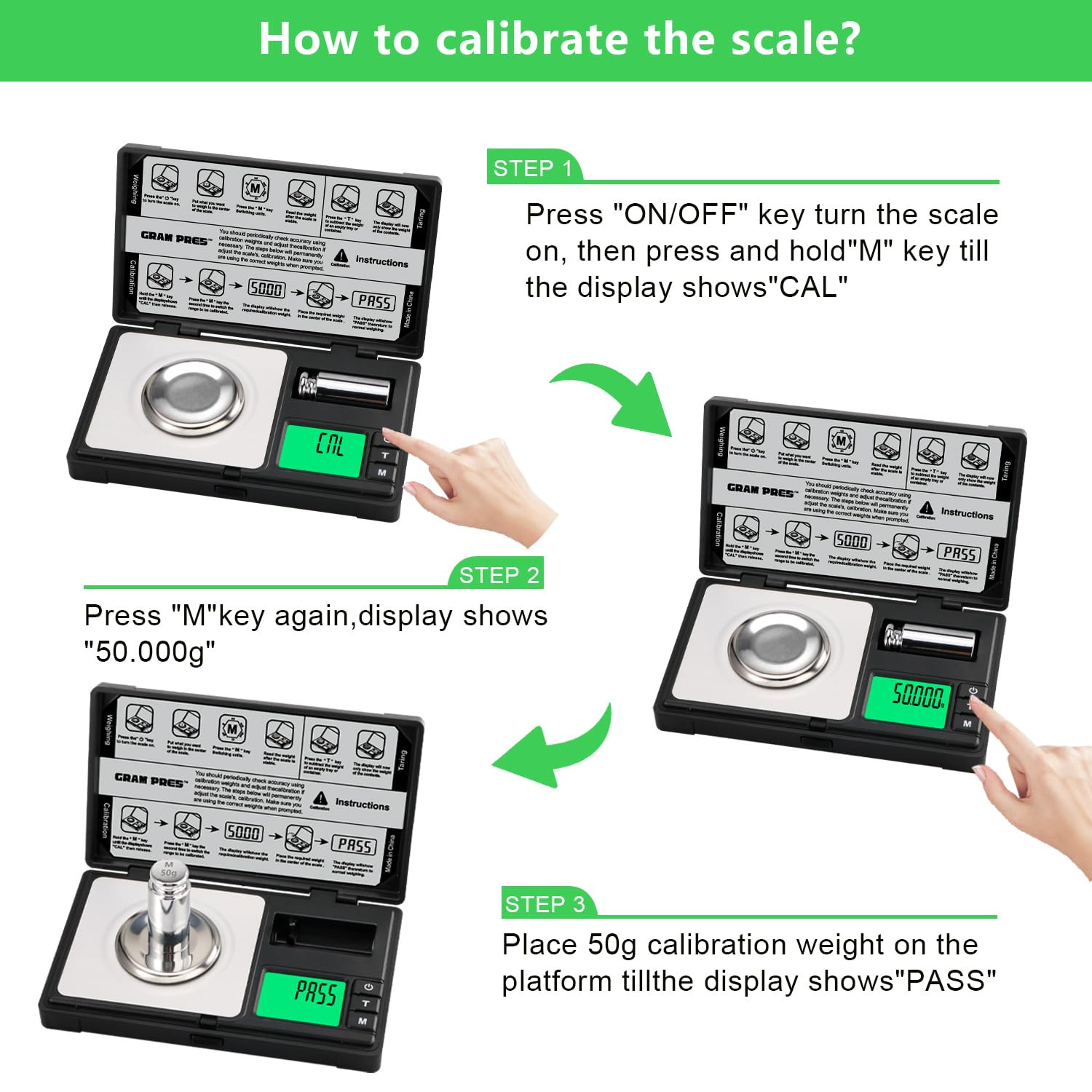 High Precision Milligram Scale,50G/0.001G Digital Mini Pocket Gram Scale,Mg Scal
