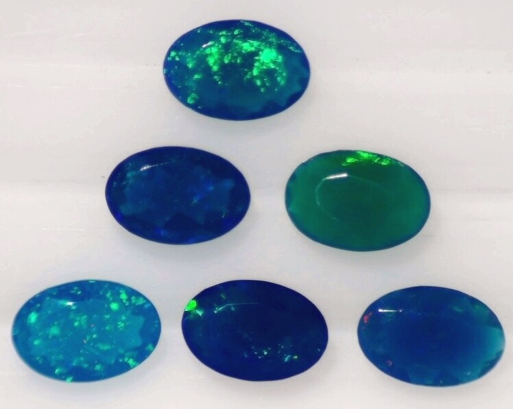 DARK BLUE GREEN OPAL 6.00 x 4.00 MM OVAL CUT SOLD PER STONE F-297