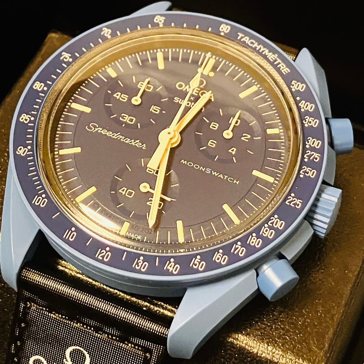 [B1P] Swatch x OMEGA Speedmaster MoonSwatch Mission to Neptune [t6y]