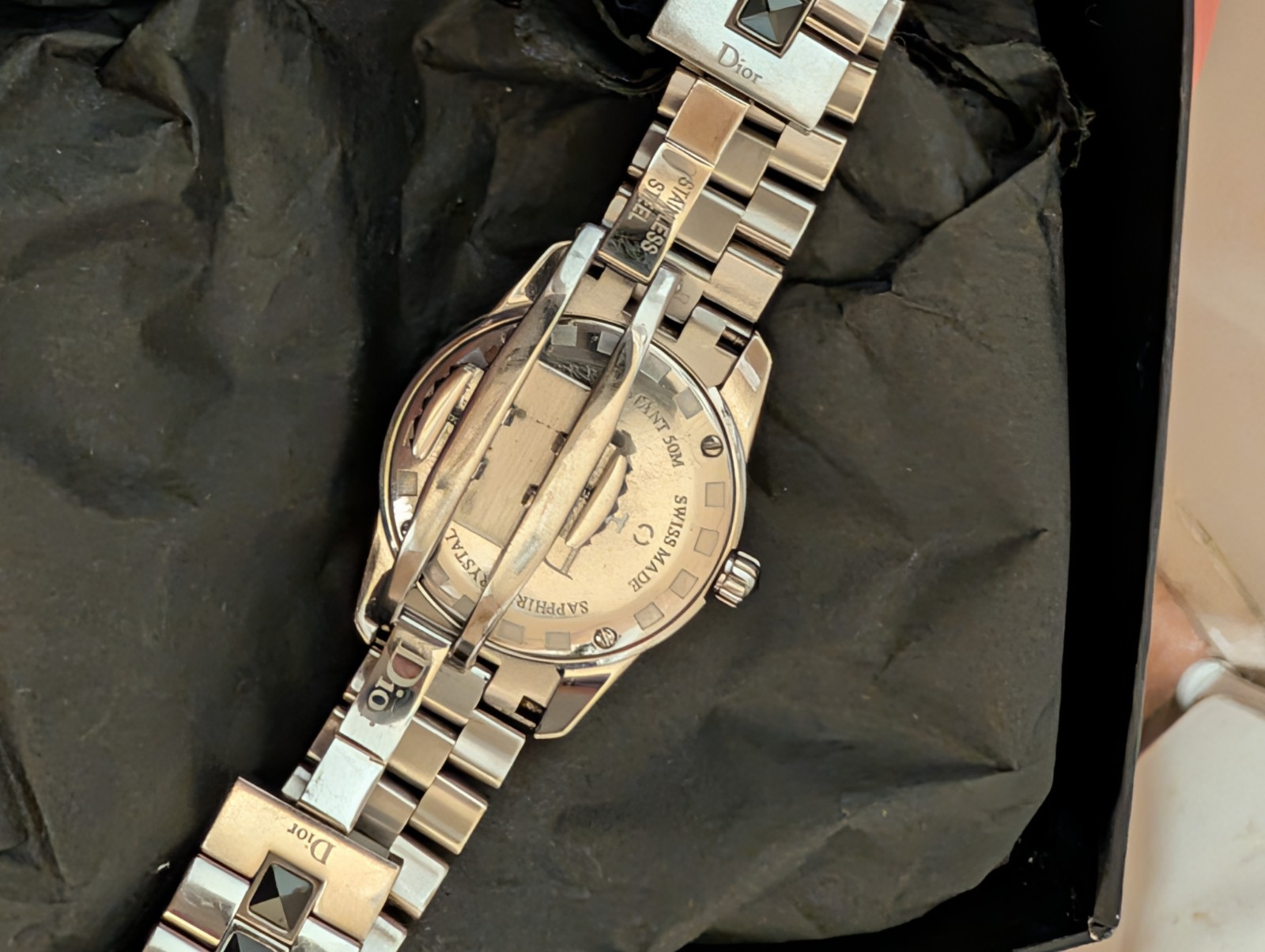 Dior Christal Watch Diamonds Ceramic Date StainSteel 33MM Ladies’