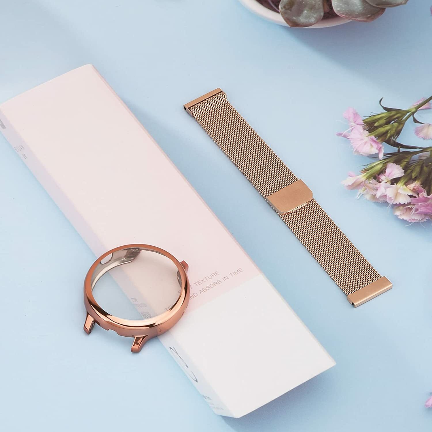 20mm Milanese Strap+Case Watch Band For Samsung Galaxy Watch Active 2 40mm 44mm