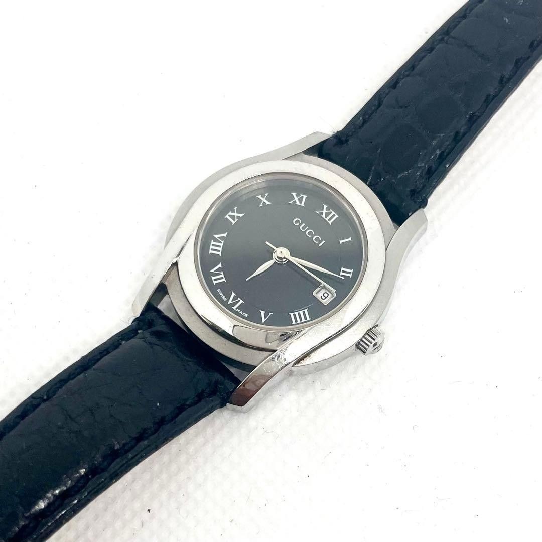GUCCI 5500L New Battery Installed Leather Strap Working Item