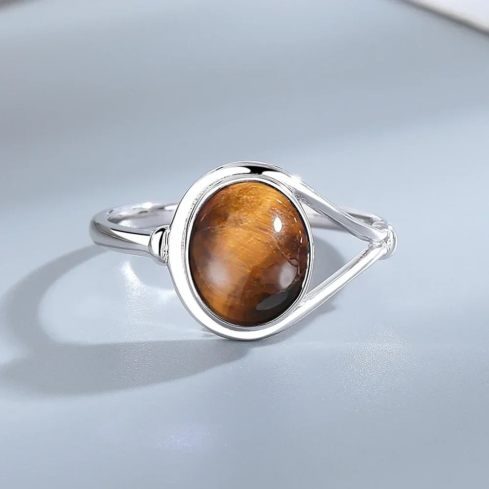 Moonstone Ring Sterling Silver Oval Tension Mount Vintage Wedding Women Jewelry