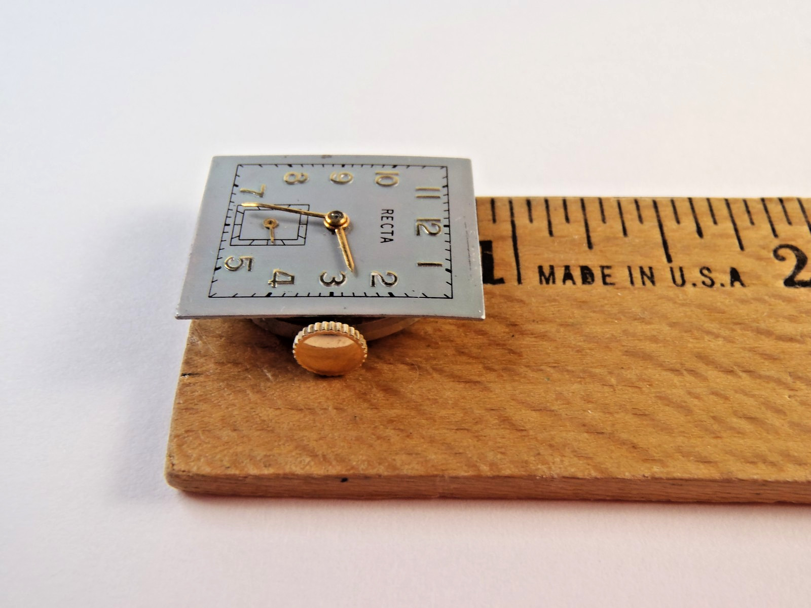 Recta Mechanical Manual Watch Movement + Dial + Hands + Crown + Stem Running