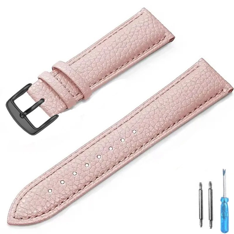 Genuine Leather Watch Strap for Man Women High-quality Wrist Watchband + Tool