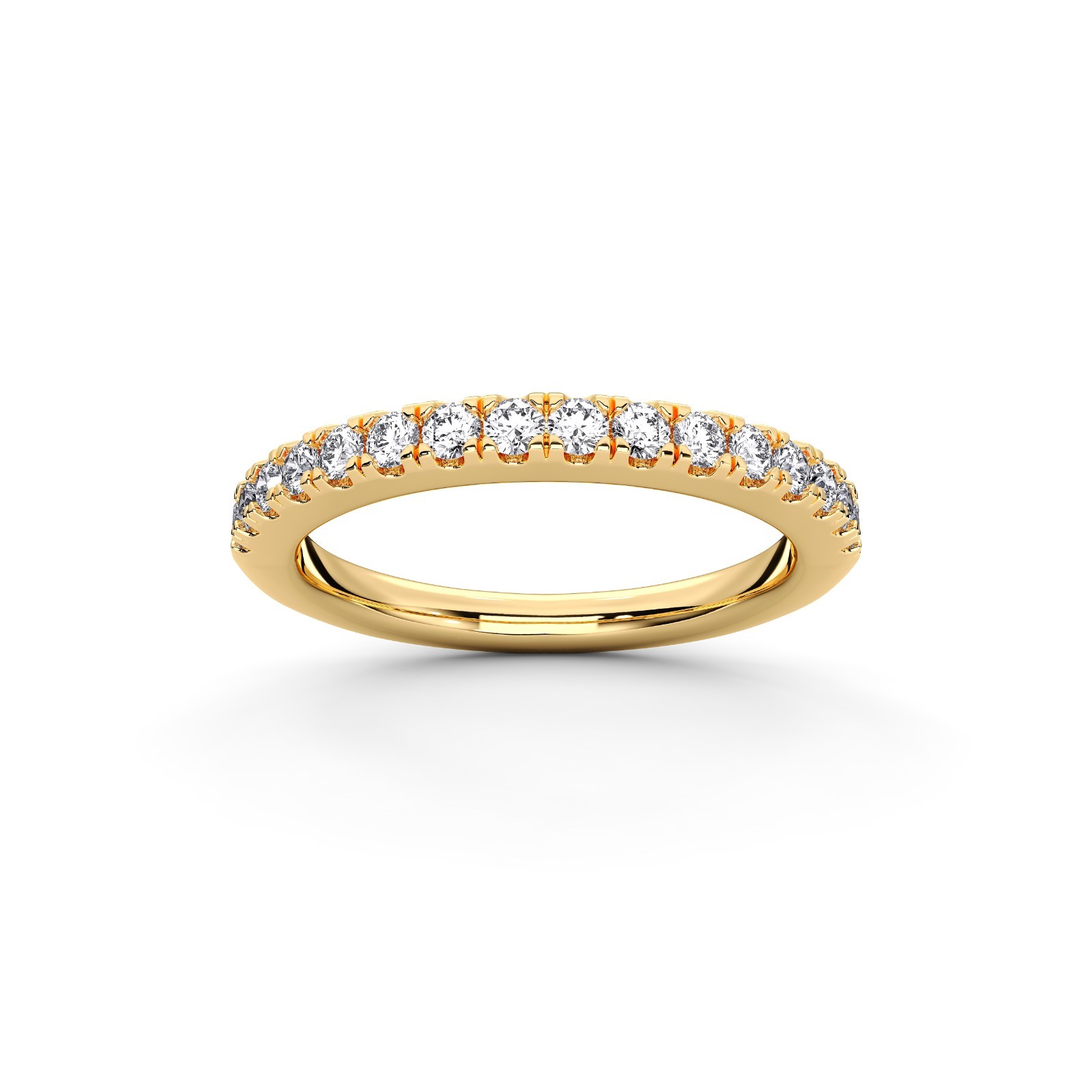 1.45 Ct Round Cut Moissanite Stone Engagement Ring With Matching Band in Silver