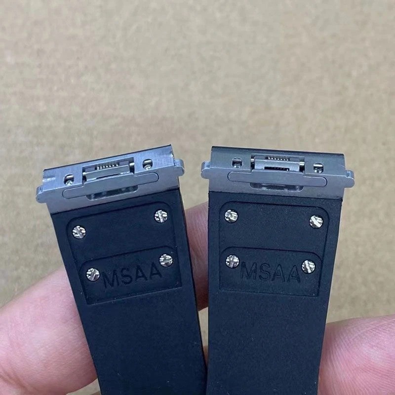 21 mm FKM Vulcanized Rubber Strap Fits Cartier New Santos Quick Release