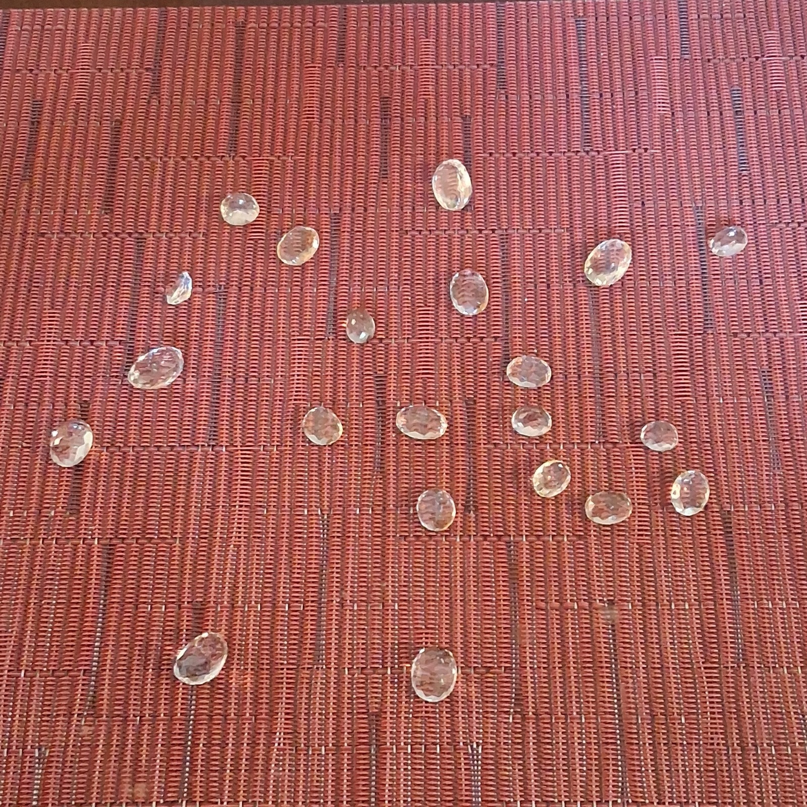 17 Oval Cut Transparent White Yellow Quartz Gemstones from India Loose Lot