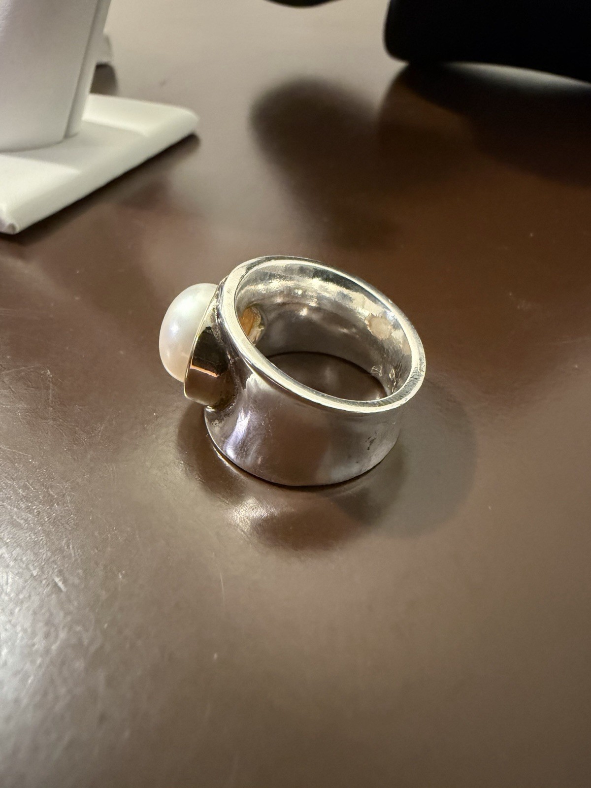 Ross-Simons 9.5-10mm Cultured Pearl Ring in Sterling Silver With 14kt Gold Italy