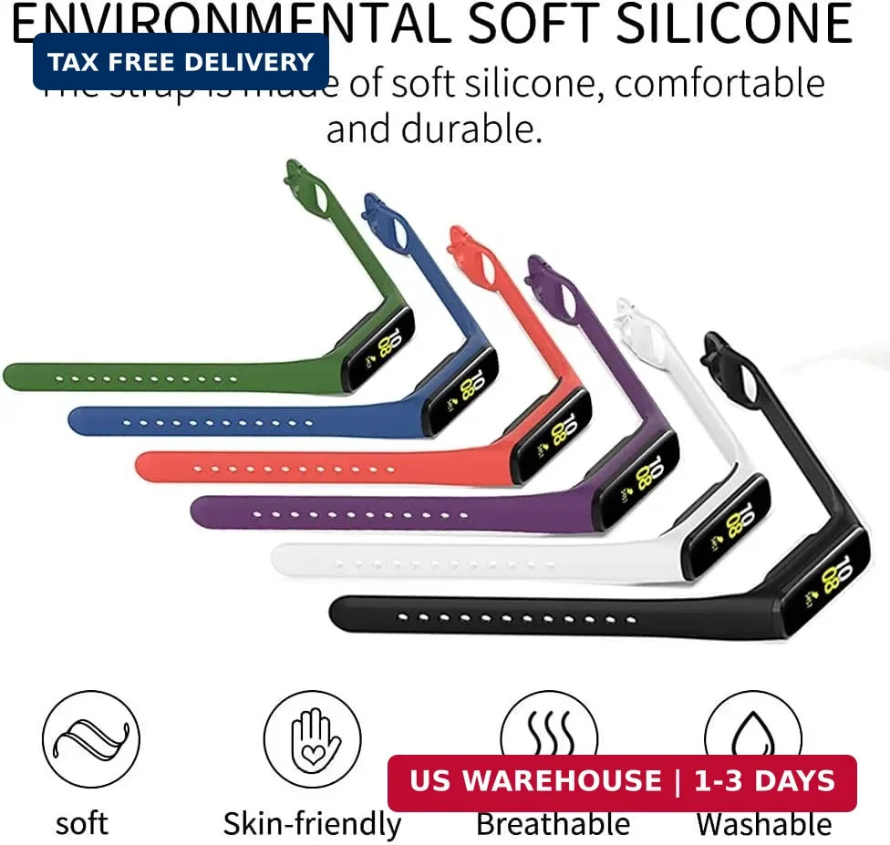 Lustre 6 Pack Replacement Bands Compatible with Samsung Galaxy Fit 2 SM-R220 for