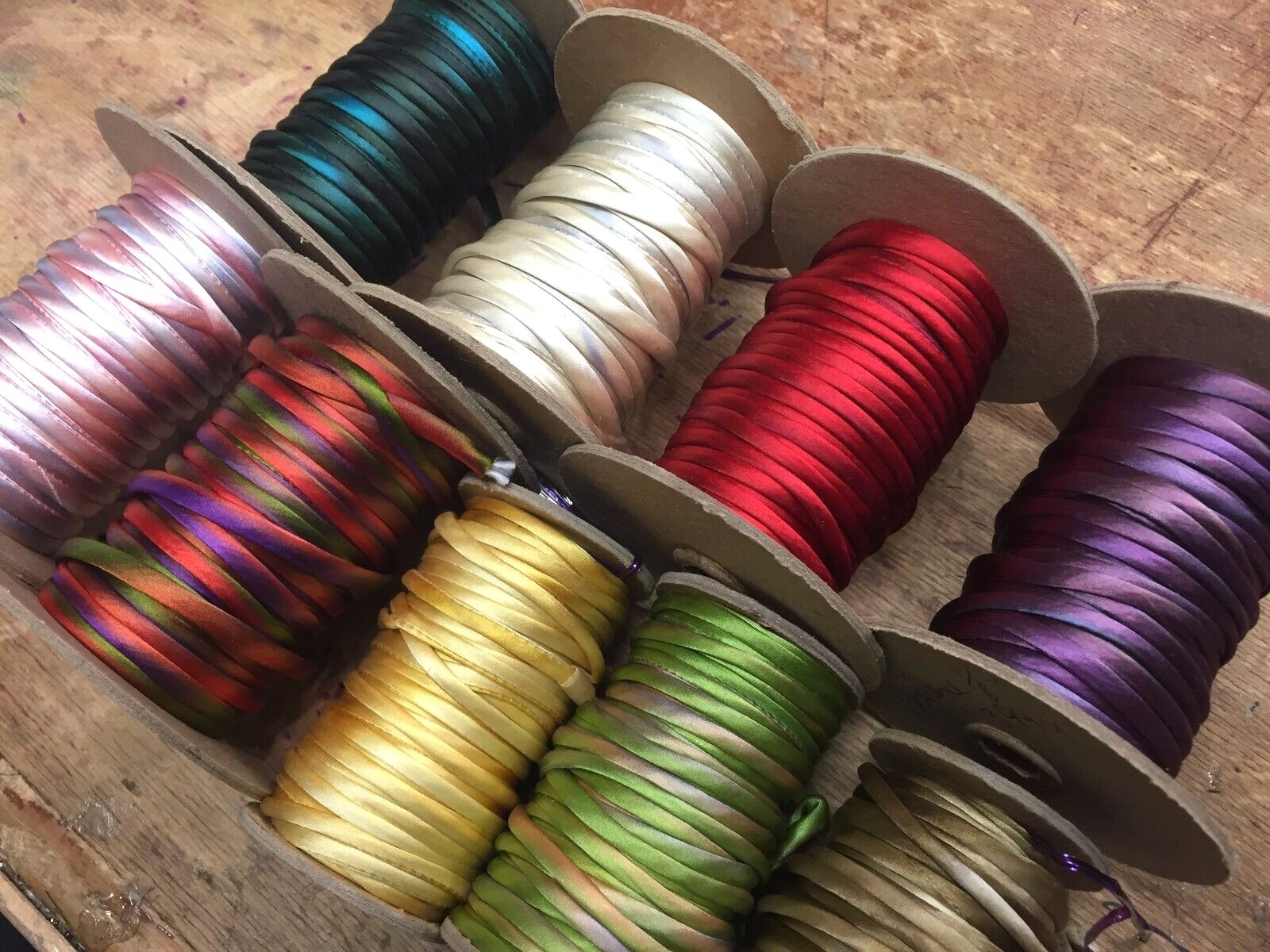 silk satin piping tubing hand dyed 1/8″ bias 1yd USA