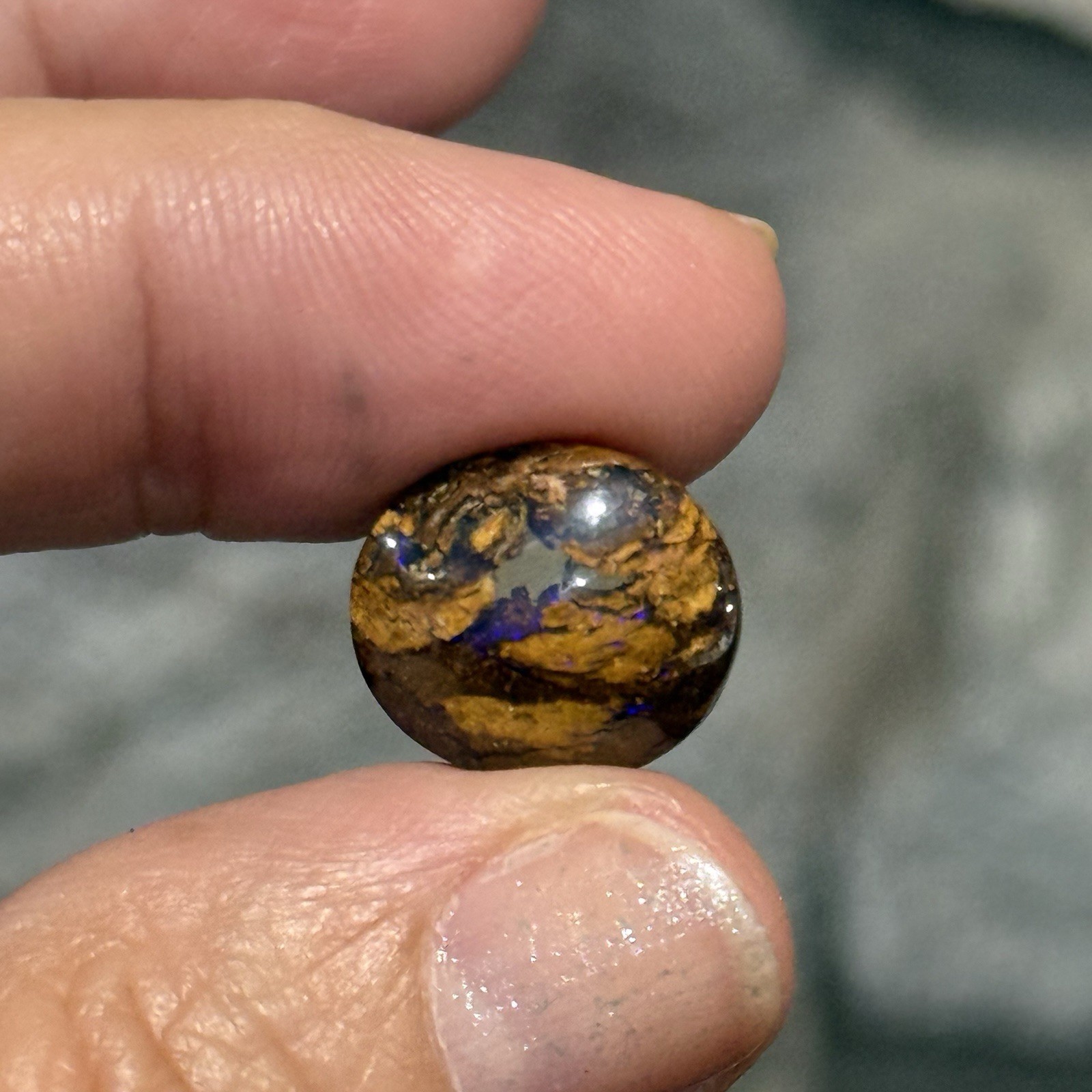 6.65ct 14.3×12.6×5.2mm Fine Australian Koroit Boulder Opal Oval Cabochon Gem