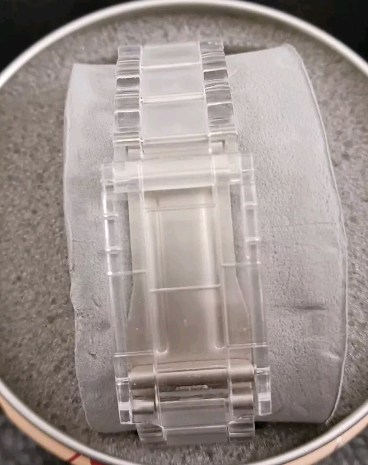 Geneva Ladies Analog Watch, With Clear Wrist Band