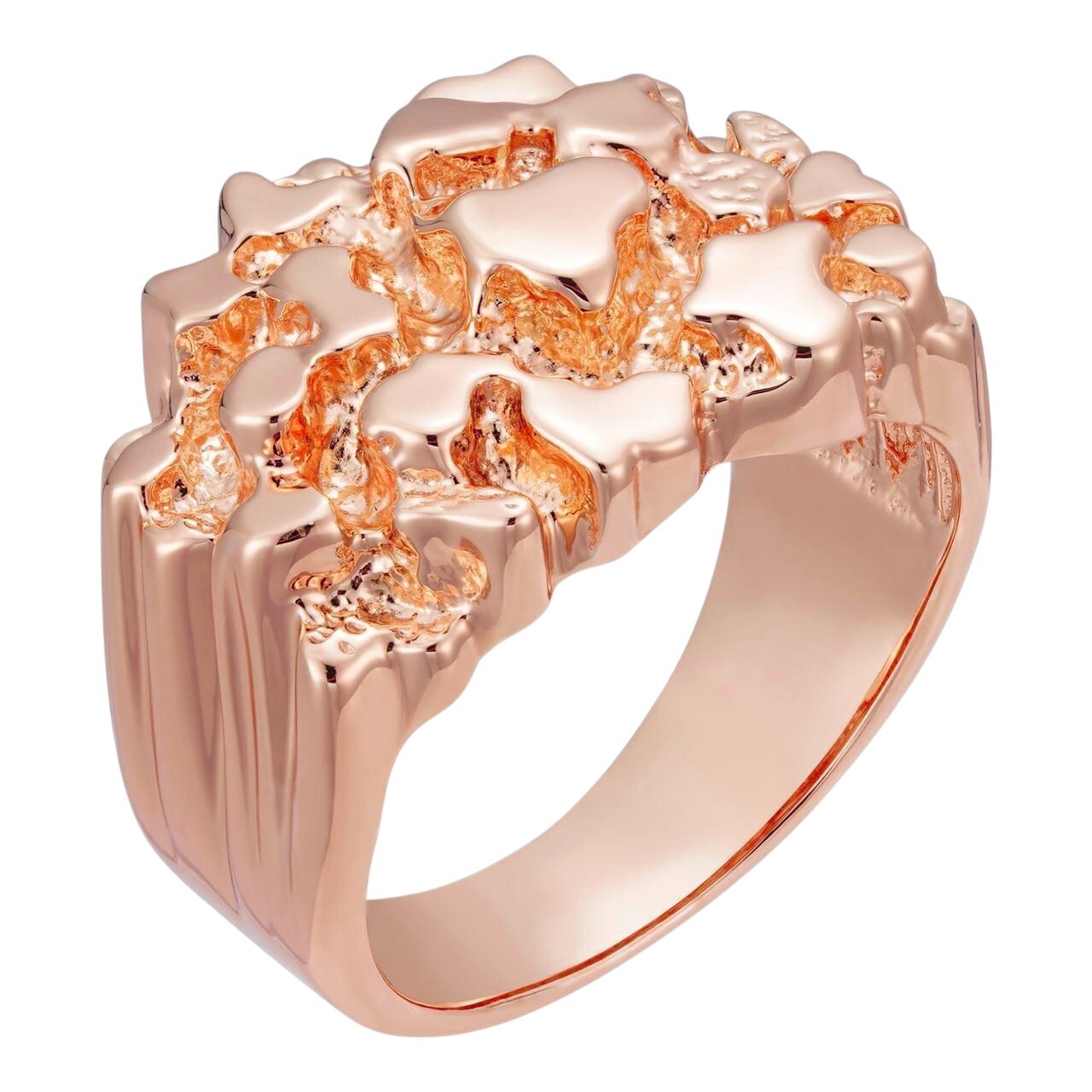 Nugget Ring – Real 925 Sterling Silver or 14k Yellow Vermeil or 14k Rose Vermeil