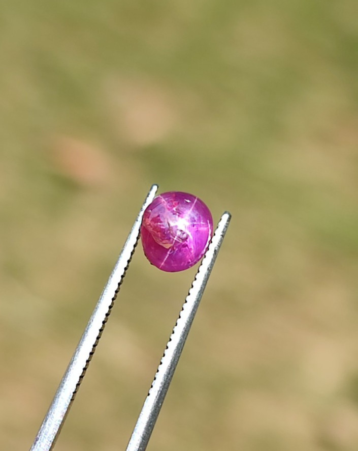 Natural Pink Star Sapphire 1.45ct HOT Pink Ruby Red | 6-Ray | Unheated Ceylon