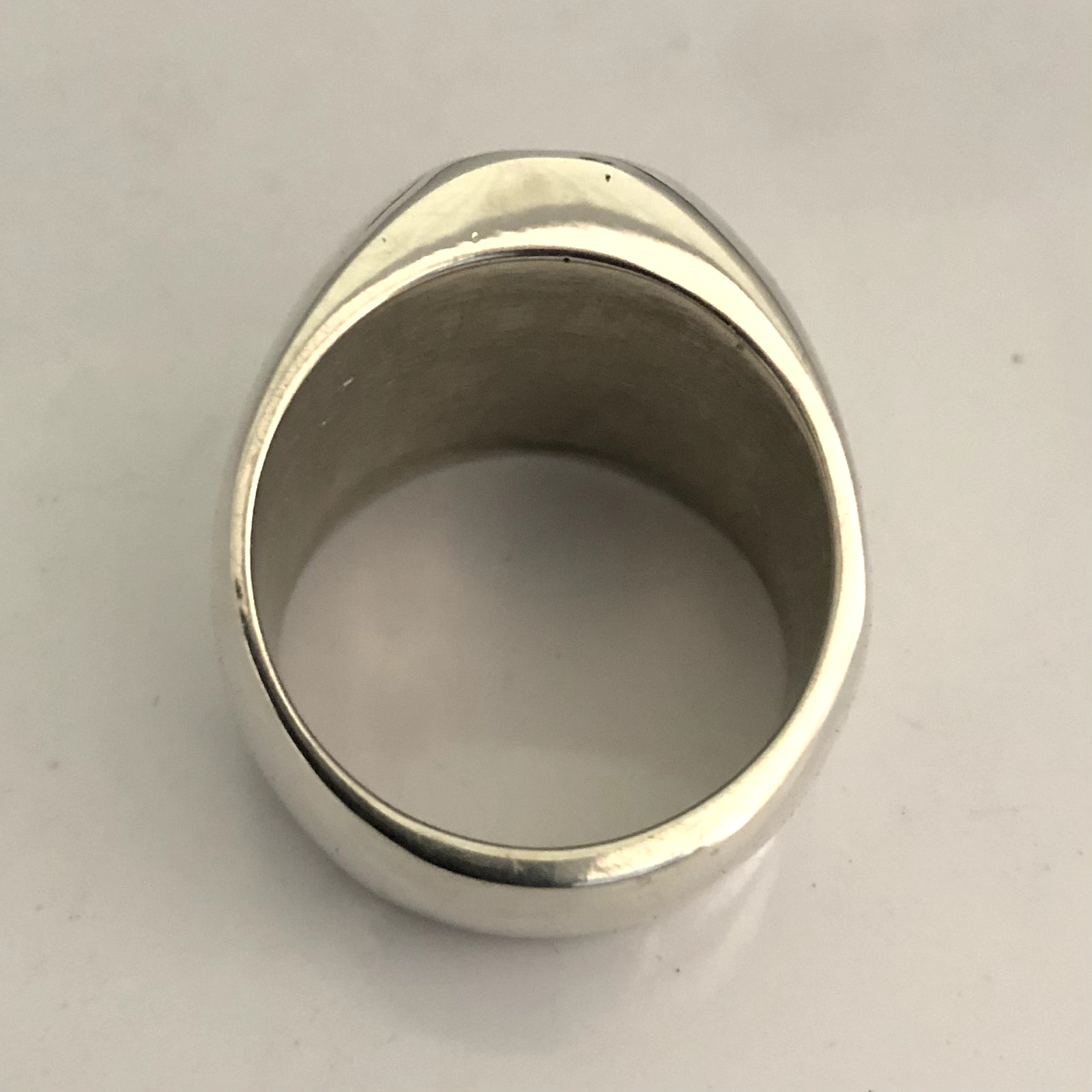 MJG STERLING SILVER MEN’S RING. 18 x 13mm Lion Head. SZ 10 3/4. 25 Grams