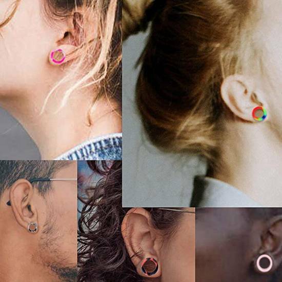 100Pcs Silicone Ear Gauges Flesh Tunnels Plugs Expander Ear Piercing 2g-3/4″