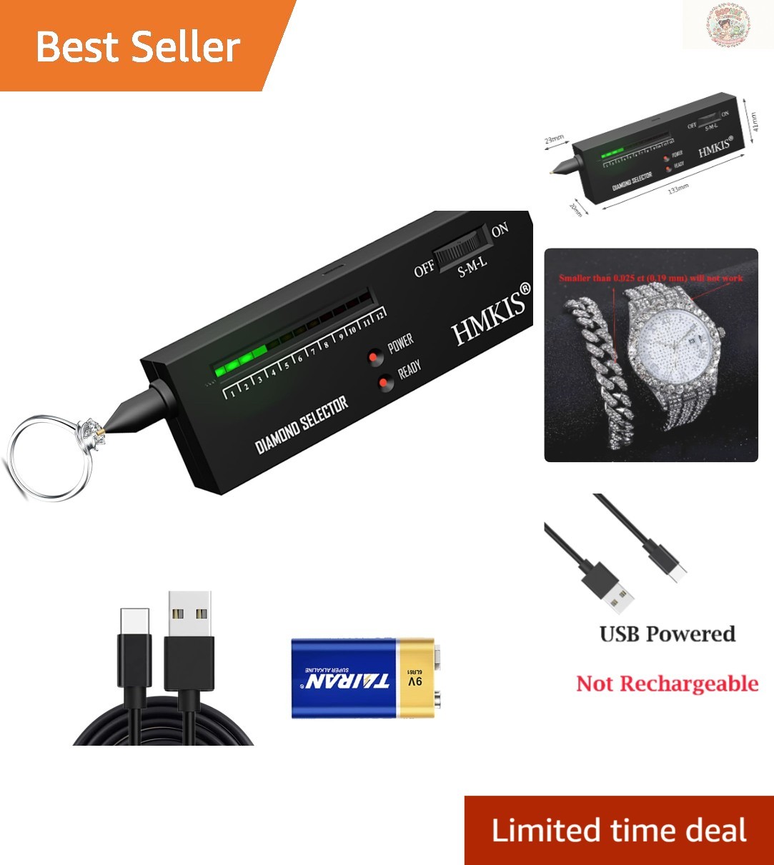 Easy-to-Use Diamond Selector Pen – Non-Rechargeable Gem Tester for Experts