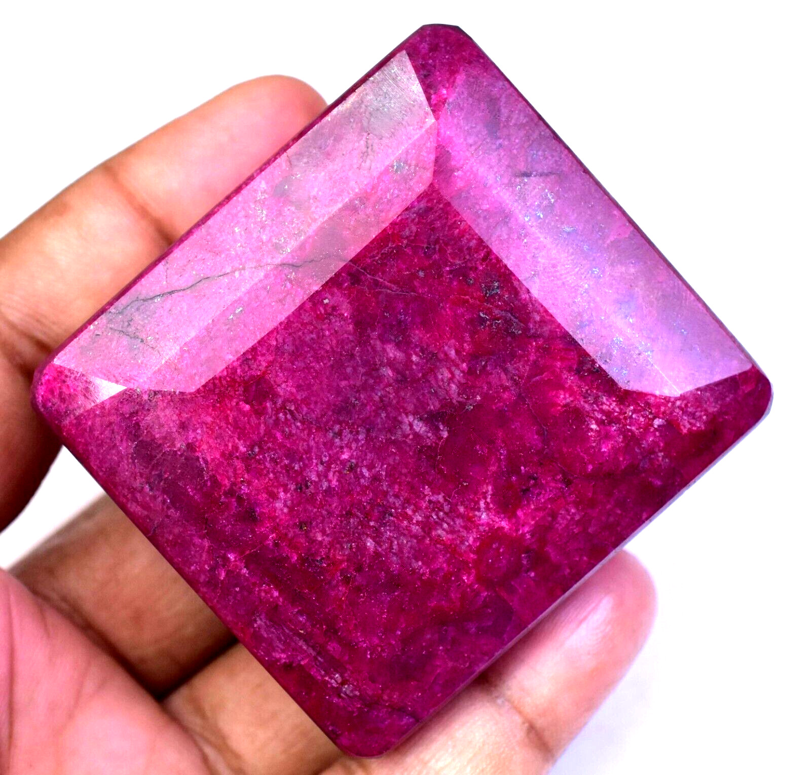 918.00 CT Natural Huge Red Ruby Certified Earth-Mined Square Cut Loose Gemstone