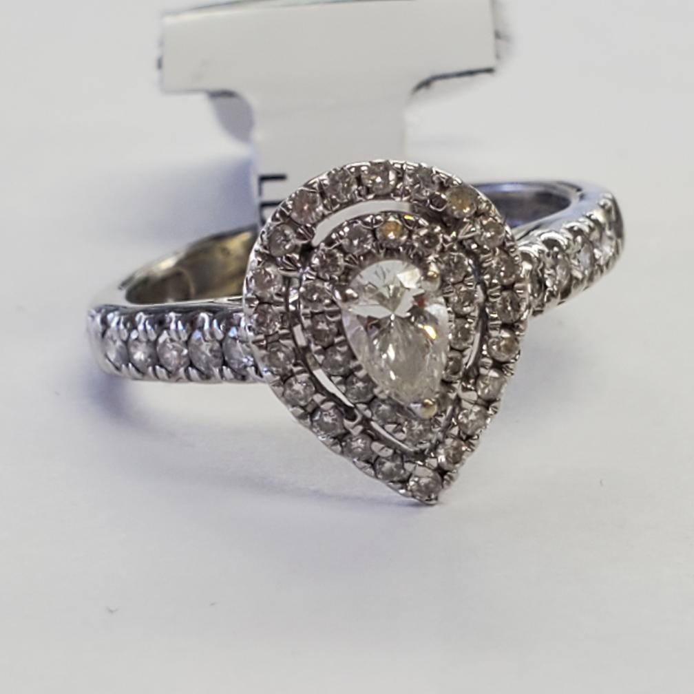 Lady’s Diamond Engagement Ring 41 Diamonds .90 Carat T.W. 10K White (I02012652)